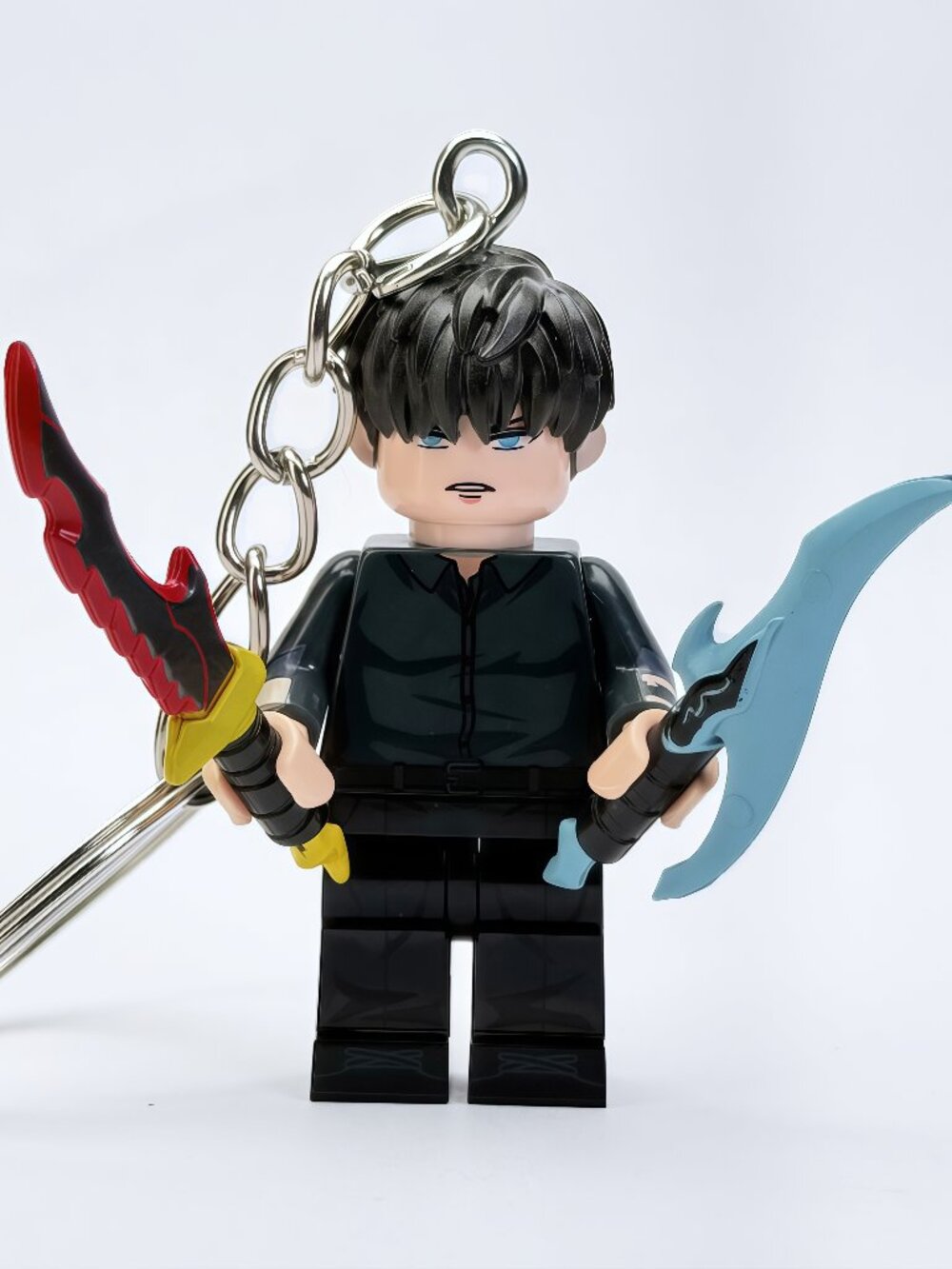 Solo Leveling Sung Jinwoo Custom Minifigure Keychain
